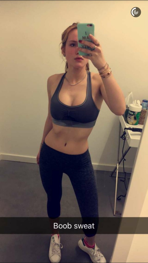 Bella Thorne in a Sports Bra (5 Photos)