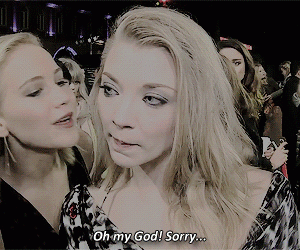 jennifer lawrence accidentally kisses natalie dormer gif video 95