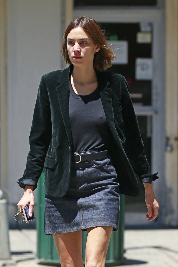 Alexa Chung Braless (3 Photos)